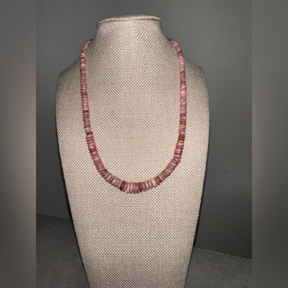 Rhodochrosite bead necklace by Jay King - Picture 4 of 13